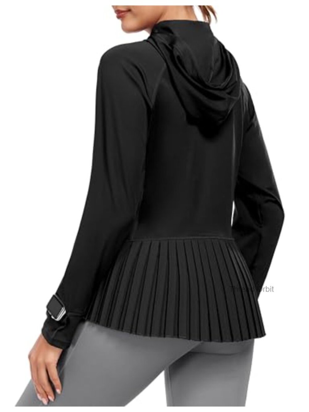 Women's UPF 50+ Golf Jacket Pleated Hem Zip Hoodie